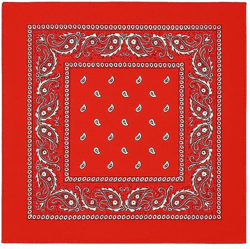 SUNRIBE 3 Pack Paisley Bandanas – 100% Cotton Square 21x21 Head Wrap, Headband, Face Cover, Neck Scarf for Men & Women - Image 1